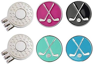 GOLTERS Golf Ball Markers with Hat Clips Value Sets for Men Women Golfer, Removable Attaches Easily to Golf Cap Premium Gifts.