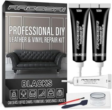 ARCSSAI ARCSSAL Black PU Leather Repair Kit for Furniture.