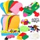 WATINC 6Pcs Hand Puppet Making Kit, Art Craft Felt Sock Puppet Toys, Creative DIY Make Your Own Pompoms Wiggle Googly Eyes Storytelling Role Play Party Supplies Gift for Girls Boys (Animals.
