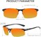 Duco Men's Sports Polarized Driving Carbon Fiber Sunglasses For Men UV400 Protection DC8277 (Black Frame Revo Red Lens.