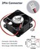 GDSTIME 2 Pack 60mm x 60mm x 25mm 12V Dual Ball Bearing DC Brushless Cooling Fan for Laptop, Printer, Inverter, LED Heat Sinks, Power Supply.