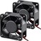 GDSTIME 2 Pack 60mm x 60mm x 25mm 12V Dual Ball Bearing DC Brushless Cooling Fan for Laptop, Printer, Inverter, LED Heat Sinks, Power Supply.