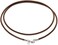 Miabella Genuine 2mm Black or Brown Italian Leather Cord Chain Necklace for Men Women with 925 Sterling Silver Clasp Made in Italy.
