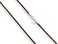 Miabella Genuine 2mm Black or Brown Italian Leather Cord Chain Necklace for Men Women with 925 Sterling Silver Clasp Made in Italy.