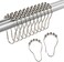 Amazer Shower Curtain Rings, Set of 12, Rust-Resistant Metal Shower Hooks Ring Shower Rings for Curtain Rolling Shower Curtain Hooks for Bathroom Shower Rod Shower Curtain Hangers - Nickel.
