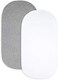 Burt's Bees Baby - Bassinet Sheet, Fitted Unisex Boy Girl 100% Organic Jersey Cotton Bassinet Sheet for Standard Bassinet Mattress (Heather Grey/White, 2-Pack.
