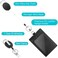 DUPENCD 2 Pack Badge Holders, Vertical PU Leather ID Badge Card Holder with 1 Clear ID Window, with Detachable Neck Lanyard Strap and Retractable Badge Reel ID Card Holders Set.