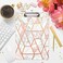 WAVEYU Marble Clipboard Decorative for Office, Cute Clipboard Hardboard with Low Profile Clip Designed for Middle High School College Student Girl Women Adult Teen Gift, PinkGold (12. 5"x8. 5".