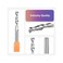 SpeTool Spiral Router Bits with UpCut 1/4 inch Cutting Diameter, 1/4 inch Shank 3 inch Extra Long HRC55 Solid Carbide CNC End Mill for Wood Cut, Carving.