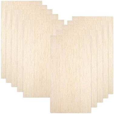 Thyores Balsa Craft Wood Sheets (100 x 200 x 1. 5mm- Pack of 10.