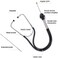 Lamoutor 2Pcs Automotive Mechanic Stethoscope Engine Stethoscope Tool for Cars, Trucks and Motorcycles.