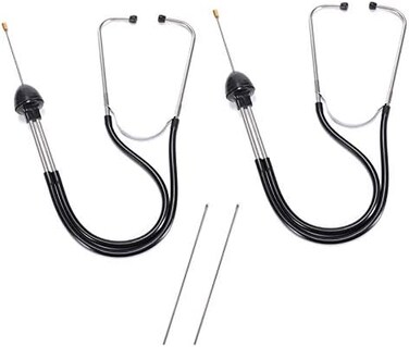 Lamoutor 2Pcs Automotive Mechanic Stethoscope Engine Stethoscope Tool for Cars, Trucks and Motorcycles.