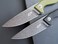 Eafengrow EF107 Fixed Blade Knife with D2 Steel Blade and Kydex Sheath - G10 Handle Compact Outdoor Field Utility Knife (Green.