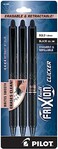 Pilot (2Frixion Clicker Erasable Pen Black Gel ink. 3 pack Bold, 1. 0 mm, 11390.