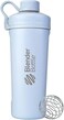 BlenderBottle Radian Shaker Cup Insulated Stainless Steel Water Bottle with Wire Whisk, 26-Ounce, Matte Arctic Blue.