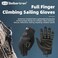 Seibertron Full Finger Padded Palm Lightweight Breathable Climbing Rope Gloves for Climbers, Rock Climbing, Rescue, Adventure, Sailing, Kayaking, Outdoor Sports.