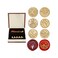 Yoption Wax Seal Stamp Set, 6 Pieces Sealing Wax Stamps Copper Seals1 Piece Wooden Hilt Vintage Retro Classical Initial Sealing Wax Stamp Kit (Moon and Star Suit.