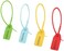 Eau 180 Pcs Pull-Tite Security Seal, 4 Color Plastic Tamper-Proof Seals for Extinguisher,Logistics, Lagguage,Transport.
