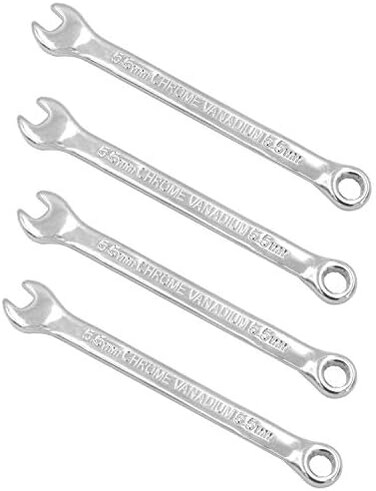 Miular Metric Combination Wrench Set, 5. 5mm Commercial Grade Drop Forged Spanners, 4 Pack.