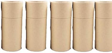 glasstore Empty Kraft Paper Jar Tube Cardboard Boxes,Essential Oil Bottle Packaging Box Gift Paper Tube Packing Box With Lid Round Paper Cardboard Boxes,5pcs (30ML.