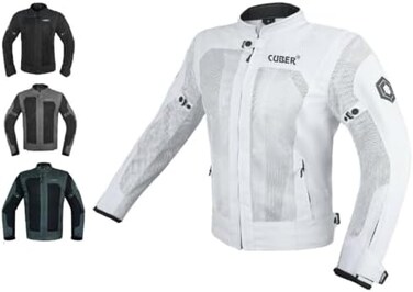 Cuber Motorcycle Mesh Jacket Riding Air Biker Jacket CE Armored Breathable Summer Motorbike Jacket Men.