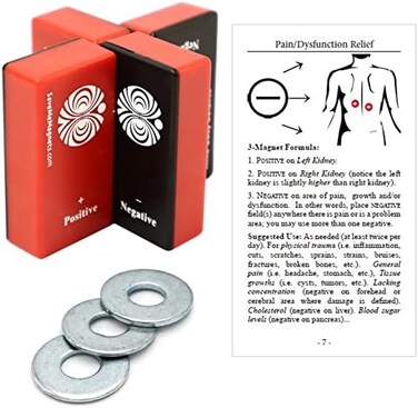 savememagnets.com Biomagnetism: Magnetic Therapy Kit - DIY Quick Start - (3 Magnets and Illustrated Instructional Booklet.
