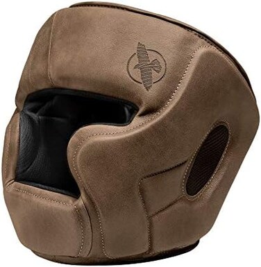Hayabusa T3 LX Leather Adjustable MMA Headgear - Brown, One Size.