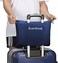EverSnug Travel Blanket and Pillow - Premium Soft 2 in 1 Airplane Blanket with Soft Bag Pillowcase, Hand Luggage Sleeve and Backpack Clip (Navy Blue.