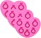 POPBLOSSOM Diamond Ring Silicone Wedding Engagement Ring Shaped Chocolate Resin Jewelry Making Molding Ice Cube Party Mold (3-Pack Pink.
