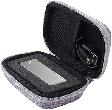 Aenllosi Hard Carrying Case Replacement for Sabrent Rocket Nano 1TB 2TB 512GB USB 3. 2 10Gb/s External Aluminum SSD (Grey.
