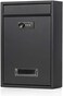 Jssmst Locking Mailbox Wall Mounted Vertical- Mail Boxes Large Capacity, 12. 6 x 8. 46 x 3. 35 Inch, SM-06 Medium Black.
