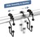 Titanker Black Shower Curtain Hooks Rings, Rust-Resistant Metal Double Glide Shower Hooks for Bathroom Shower Rods Curtains, Set of 12 Hooks - Matte Black.