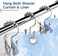 Titanker Shower Curtain Hooks Rings, Rust Resistant Metal Double Glide Shower Hooks Rings for Bathroom Shower Rods Curtains, Set of 12 Hooks - Nickel.