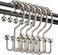 Titanker Shower Curtain Hooks Rings, Rust Resistant Metal Double Glide Shower Hooks Rings for Bathroom Shower Rods Curtains, Set of 12 Hooks - Nickel.