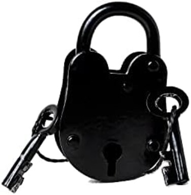 ROORKEE INSTRUMENTS (INDIA) A NAUTICAL REPRODUCT HOUSE RII Iron Lock and Keys/Old Fashion Lock and Key/Antique Iron Lock with Key/Custom Iron Lock - Old Trunk Lock (3 Inch.