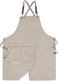 Mignongirl Crossback Apron with Pockets x2,Split Apron with Adjustable Straps,M-XXL (Beige.