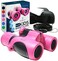 THINKPEAK TOYS Binoculars for Children from 4 Years - High Resolution Children's Binoculars - Gifts for Girls, Boys - 8 x 21 Magnification - Toy or Hiking, Camping, School, Nursery - Pink.
