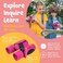 THINKPEAK TOYS Binoculars for Children from 4 Years - High Resolution Children's Binoculars - Gifts for Girls, Boys - 8 x 21 Magnification - Toy or Hiking, Camping, School, Nursery - Pink.