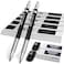 Nicpro 2mm Metal Mechanical Pencil Set, 2PCS Lead Holder 2. 0 mm Marker Artist Carpenter Pencils with 120 Graphite Lead Refill (HB 2H 4H 2B 4BColor, 2 Eraser for Drafting, Drawing Writing Sketching.