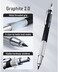 Nicpro 2mm Metal Mechanical Pencil Set, 2PCS Lead Holder 2. 0 mm Marker Artist Carpenter Pencils with 120 Graphite Lead Refill (HB 2H 4H 2B 4BColor, 2 Eraser for Drafting, Drawing Writing Sketching.