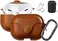 Maxjoy for AirPods Pro 2 Case Leather, Airpods Pro Leather Case Cover with Keychain Airpods Strap Compatible with Apple Airpods Pro 2nd Generation 2023 2022/ AirPods Pro 2019 (Front LED Visible,Brown.