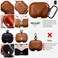 Maxjoy for AirPods Pro 2 Case Leather, Airpods Pro Leather Case Cover with Keychain Airpods Strap Compatible with Apple Airpods Pro 2nd Generation 2023 2022/ AirPods Pro 2019 (Front LED Visible,Brown.