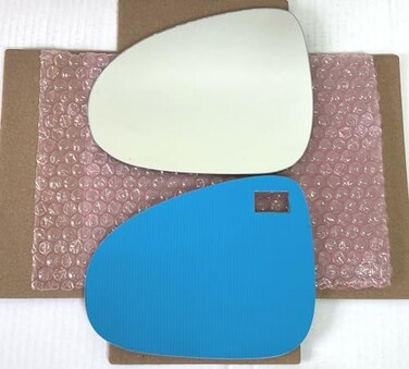CAR MIRROR BAZAR زجاج بديل جديد مع لاصق كامل الحجم لسيارة فولكس فاجن طوارق موديلات 2011-2017، جانب السائق الأيسر.