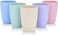 LuckyZone Wheat Straw Unbreakable Cup - Reusable Drinking Glasses - Dishwasher Safe - Great for Kids Children ToddlerAdult - BPA FreeEco-Friendly 5 Pack.