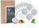 BRBHOM 120PCS Espresso Aluminum Foils Seals Compataible for Nespresso Reusable Vertuoline Capsules Pods With 2 Pcs Empty Vertuoline Pods.