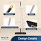 Yocada (130cm- Floor Squeegee 130cm Broom Perfect for Shower Bathroom Kitchen Home Tile Pet Hair Fur Floor Marble Glass Window Water Foam Cleaning Long Adjustable Removable Handle Anti-Static Ho.