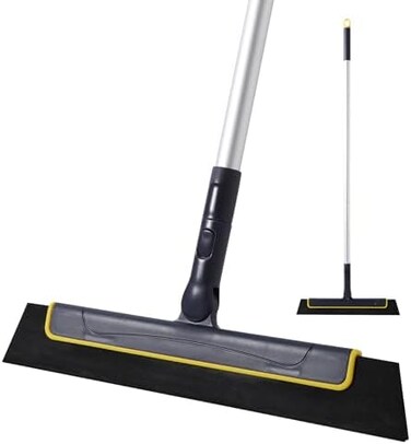 Yocada (130cm- Floor Squeegee 130cm Broom Perfect for Shower Bathroom Kitchen Home Tile Pet Hair Fur Floor Marble Glass Window Water Foam Cleaning Long Adjustable Removable Handle Anti-Static Ho.