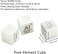Magerial 9 PCS Element Cube Set 10mm Density Cubes Up to 99. 99% Purity Daily Metal Cubest Titanium Carbon Lead Nickel Iron Copper Zinc Aluminium Tin.