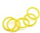 PZRT 12pcs 35mm Plastic Loose Leaf Rings Flexible Book Binding Opening Ring Scrapbook Notebook Creative DIY Binder Rings(Yellow.