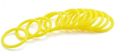 PZRT 12pcs 35mm Plastic Loose Leaf Rings Flexible Book Binding Opening Ring Scrapbook Notebook Creative DIY Binder Rings(Yellow.